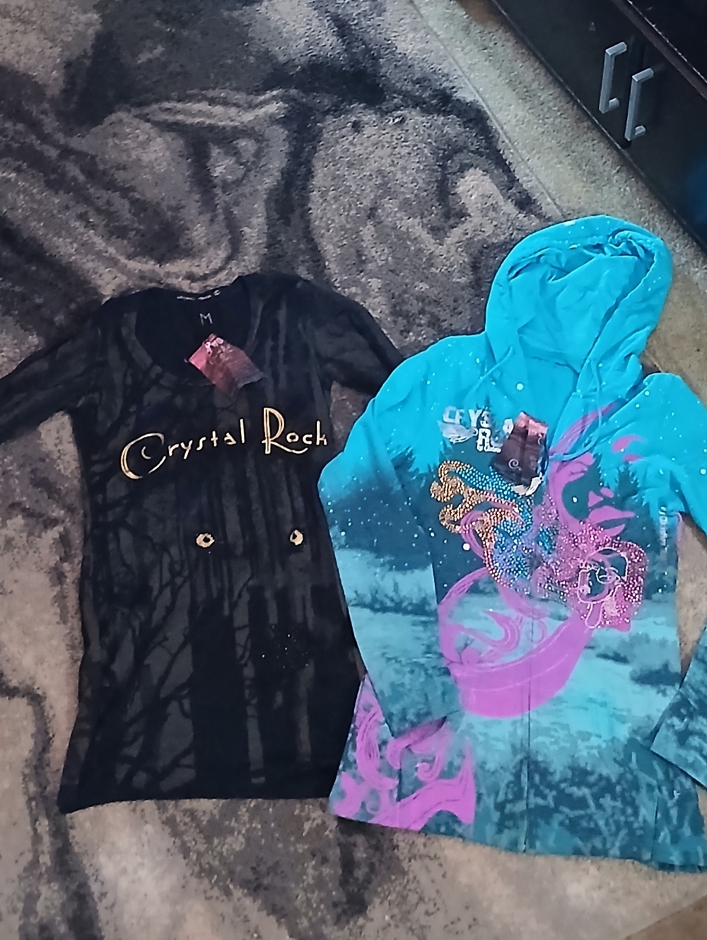 Nwt Y2k Style Crystsl Rock Long Sleeve Bundle Women Med